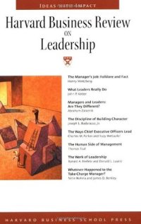 cover of the book Harvard Business Review on leadership