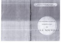 cover of the book Programme national d’edification de l’ecole nouvelle