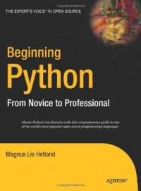 cover of the book Beginning Python: From Novice to Professional