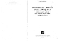 cover of the book Los nahuas (nahuatl) después de la conquista. Historia social y cultural de los indios del México central, del siglo XVI al XVIII