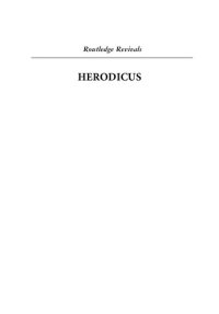 cover of the book Herodicus the cratetean : A study in anti-platonic tradition