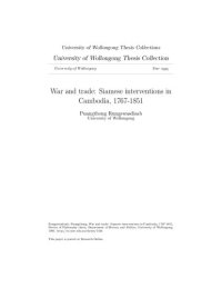 cover of the book War and Trade: Siamese Interventions in Cambodia, 1767-1851