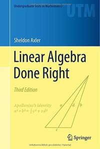 cover of the book Linear algebra done right