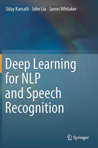 cover of the book Deep learning for NLP and speech recognition