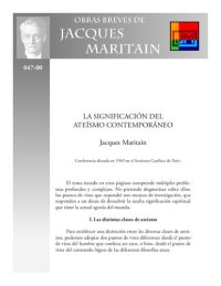 cover of the book La Significacion Del Ateismo Contemporaneo