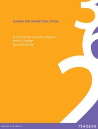 cover of the book A first course in abstract algebra