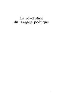 cover of the book La révolution du langage poétique