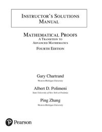 cover of the book Instructor's Solutions Manual for Mathematical Proofs A Transition to Advanced Mathematics