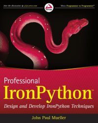 cover of the book Professional IronPython: Design and Develop IronPython Techniques