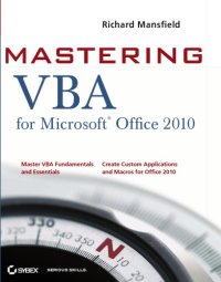 cover of the book Mastering VBA for Microsoft Office 2010