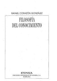 cover of the book Filosofia Del Conocimiento