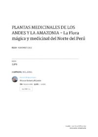 cover of the book Plantas Medicinales De Los Andes Y La Amazonia