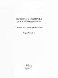 cover of the book Sociedad Y Escritura En La Edad Moderna