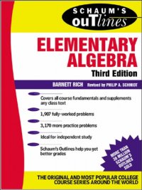 cover of the book Schaum's outline of elementary algebra