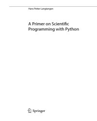 cover of the book A primer on scientific programming with Python