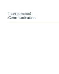 cover of the book Interpersonal communication