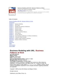 cover of the book Business modeling with UML: business patterns at work