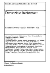 cover of the book Der soziale Rechtsstaat: Gedächtnisschrift für Hermann Heller, 1891-1933