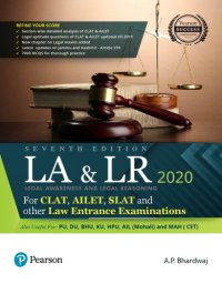 cover of the book Legal awareness and legal reasoning 2020: For CLAT, AILET, SLAT and other Law Entrance Examinations