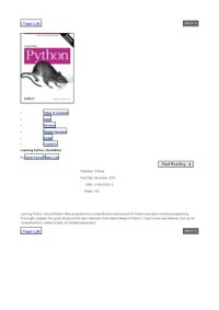 cover of the book Learning Python, 2nd Edition