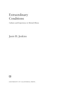 cover of the book Extraordinary conditions: culture and experience in mental illness