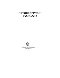 cover of the book Ortograpiyang pambansa