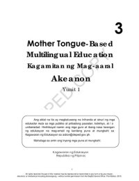 cover of the book Mother Tongue-Based Multilingual Education. Kagamitan ng Mag-aaral. Akeanon 3