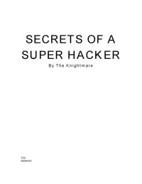 cover of the book Secrets of a super hacker