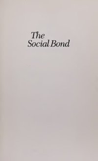 cover of the book The Social Bond