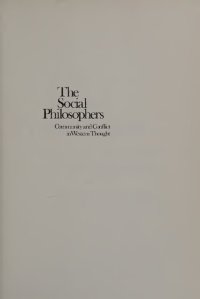 cover of the book The Social Philosophers: Community and Conflict in Western Thought