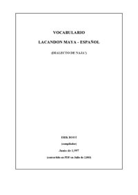 cover of the book Vocabulario Lacandon Maya