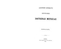 cover of the book Epitome Doctrinae metricae