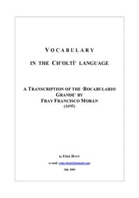 cover of the book Vocabulary In The ChOlti Language