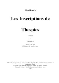 cover of the book Les Inspirtions des Thespies