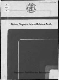 cover of the book Sistem Sapaan dalam Bahasa Aceh