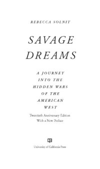 cover of the book Savage dreams: a journey into the hidden wars of the American West