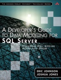 cover of the book A developer's guide to data modeling for SQL server covering SQL server 2005 and 2008