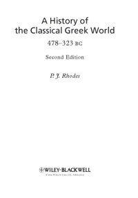 cover of the book A History of the Classical Greek World, 478–323 BC