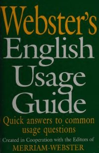 cover of the book Webster's English Usage Guide