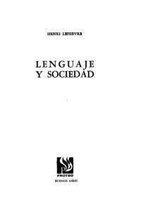 cover of the book Lenguaje Y Sociedad