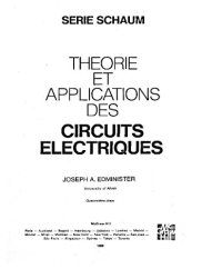 cover of the book Théorie et applications des circuits électriques