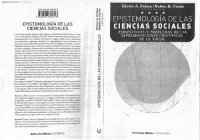 cover of the book Epistemología de las ciencias sociales: perspectivas y problemas de las representaciones científicas de lo social