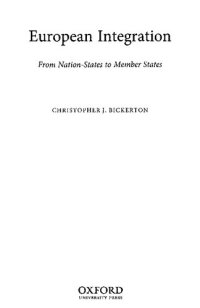 cover of the book European Integration: From Nation-States to Member States