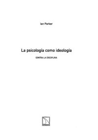 cover of the book La Psicologia Como Ideologia