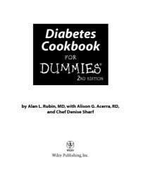 cover of the book Diabetes Cookbook for Dummies