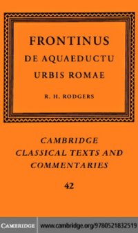 cover of the book Frontinus: de Aquaeductu Urbis Romae