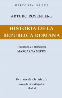 cover of the book Historia De La Republica Romana