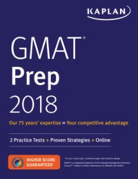 cover of the book GMAT Prep 2018: 2 Practice Tests + Proven Strategies + Online