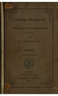 cover of the book Tobasche spraakkunst