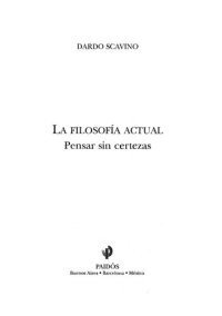 cover of the book La Filosofia Actual